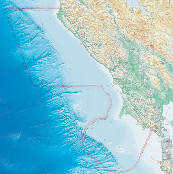 map of cordell bank and greater farallones national marine sanctuaries