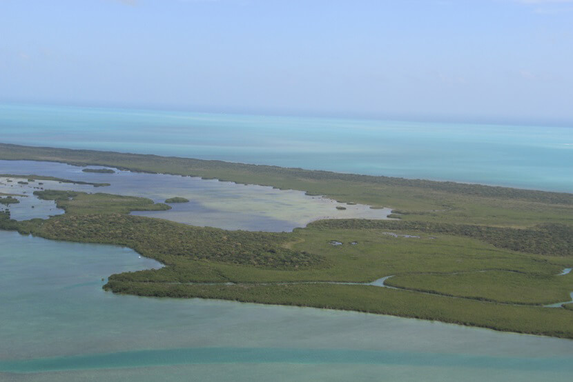 aerial view of jones lagoon