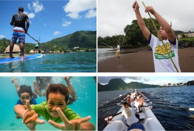 collage of activities in National Marine Sanctuary of American Samoa
