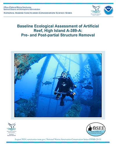 Baseline Ecological Assessment of Artificial Reef, High Island A-389-A: Pre- and Post-partial Structure Removal cover
