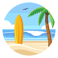 Surfing badge