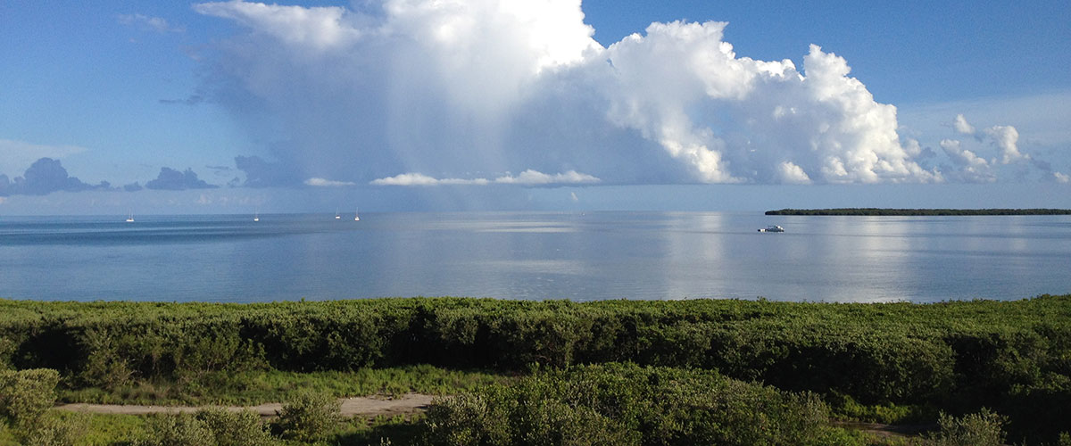water and clouds in the florida keys